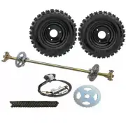 740mm Rear Axle Kit+6'' Wheels +Brake+Sprock Chain Trike Go Kart Quad Buggy ATV