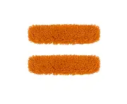 SOGA 2X 60x12 Orange Microfiber Flat Mop Floor Cleaning Pads Rotating Dust Remover