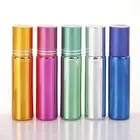 ​10ml Thick Electroplated Glass Roller Bottle for Essential Oil Perfume w/ Ball