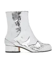 Maison Margiela Tabi Mirror Split-Toe Ankle Boots 35 White