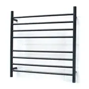 Radiant Matte Black 750 x 750mm Round Heated Towel Rail (Left Wiring) BRTR06LEFT