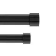 Umbra Cappa1 Inch Double Curtain Rod,Includes 2 Matching Finials,36 to 66,Black