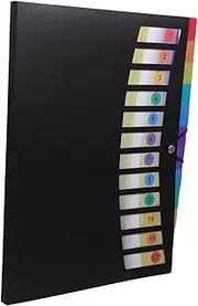 FIXOSHEE Portable Accordion File Organizer with Rope Button Sealing Lightweight Expanding Folder for Office School Travel Sleek Minimalist Design for Easy Document Classification