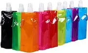 Foldable Water Bottle, 9 ColorsCollapsible Reusable PlasticsWater Bottle With Clip, Lightweight Outdoor Drinking Water Bag For Outdoor Indoor Sports, Biking