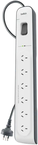 Belkin 6 Port Surge Protector (2M Cord)