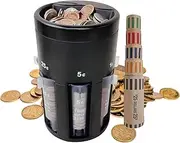 Automatic Coin Counter - Coin Storage Box | Package Weight A, Automatically Sort Coin In Individual Tubes | Portable Tube Holder Organizer For Men
