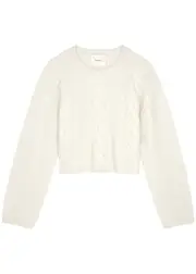 Lisa Yang Hannah Cable-knit Cashmere-blend Jumper - Cream - 1 (UK 8-10 / S-M) 1 (UK 8-10 / S-M)