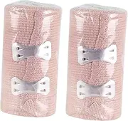 2Pcs Elastic Arm Leg Support Wraps Breathable Compression Bandages for Outdoor Sports Injury Relief Protection Each for Ankle Wrist Support