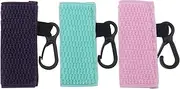 SING F LTD 3Pcs Lip Balm Holder Lipstick Sleeve Chapstick Sleeve Holder Tight-Knit Elastic Lipstick Sleeve with Keychain(Purple/Pink/Green)