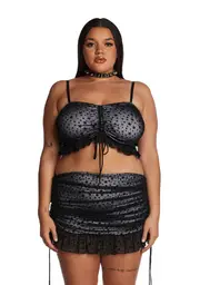[Current Mood] Plus Celestial Angel Skirt Set - Black