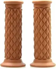 Jiningfushengdianzi Universal 7/8" 22mm 24mm Retro Motorcycle Hand Grips Non-Slip Rubber Handlebar Grips Compatible with Moto Scooter Motocross Motorbike Grips
