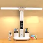 LED Reading Desk Lamp Dimmable Rechargeable Double Head Touch Table Night Light