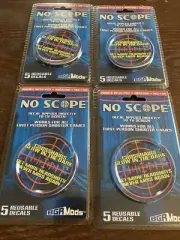 No Scope Glow in the Dark TV Video Game Sights Decals For The Screen Set Of 4.
