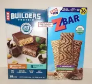 Clif Builders Protein 20 gram 18 Bars Box & Clif Kid ZBar Variety Pack (2 Boxes)