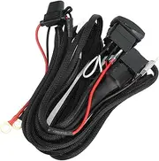 12V LED Work Light Wiring Harness, Premium ABS Copper Material, for ATV SUV Pickup, 16 Gauge Wires, Inline
