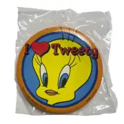 Tweety Bird Button Vintage 1995 Looney Tunes Safety Pin Back NEW SEALED u Warne