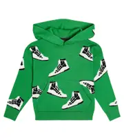 [Amiri Kids] Amiri Kids Skel Top intarsia wool hoodie Y 12 green