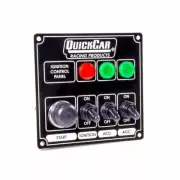Quickcar 50-825 Black Plate; 3 Switches & 1 Button w/ Lights