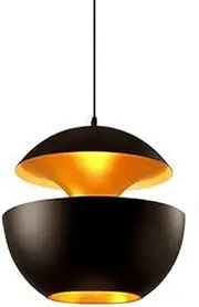 25cm Modern Home Office Restaurant Pendant Lamp LED Chandelier Ceiling Hanging Light in Black
