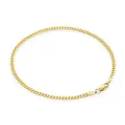 10K Yellow Gold Solid 2.7mm Miami Cuban Link Chain Bracelet Lobster Clasp Men 8"