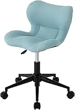 Doshisha Slim Fit Chair Light Blue Low Back Compact Desk Chair Mesh Posture Swivel Chair Work Office Dining PC Kids Chair Balance Ball Piano SFC-LBL