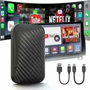 Wireless CarPlay Adapter, Apple CarPlay and Android Auto Wireless Adapter, Magic Video Box Supports Netflix, YouTube, Play Store