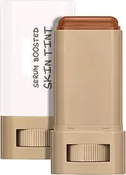 Lushaco Skin Tint, Tinted Serum Foundation, Serum Boosted Skin Tint Balm, Tinted Solid Moisturizer Stick for Cheek, Natural Finish Makeup, Lightweight Brightens Hydrates, Hides Dark Spots (#03)