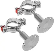 HOMOBABE 2pcs Adjustable Stainless Steel Pipe Bracket Clamp Wall Mount Ceiling Support for Pipes and Secure Compatible with Various Installations