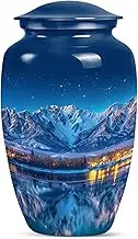 Aurora Borealis Cremation Urn for Ashes Adult Male - Large Memorial Cremation Urns for Human Ashes Female - Decorative Funeral Burial Urns for Adult Men Ashes - Memorial Ashes Urn 10 Inch