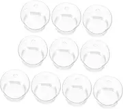 10pcs Christmas Plastic Water Globes DIY Craft Props Clear Empty Snow Globes