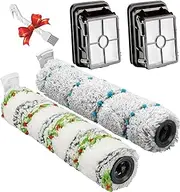 Brush Replacement Parts for Bissell CrossWave Max 2554 2554A 2590 2593 2596, HydroSteam 35151 3515 35152 3513 3518 Vacuums,1 Multi-Surface Brush Roll+1 Pet Brush Rolls+2 Filters Accessory Kit