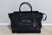 NWT Coach Soft Swagger in Soft Grain Leather in Navy 37732 MSRP $550