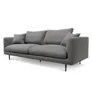 Arlette 4 Seater Fabric Sofa - Noble Grey