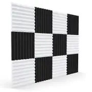 12 Pcs Acoustic Foam Board,sound Insulation Sound Wedges Sound Insulation Pad,for Studio Ceiling Ga