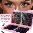 640Clusters Curled Curly False Eyelash DIY Individual Lash Cluster Lashes Daily