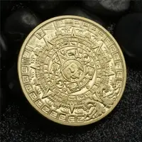 在飛比找樂天市場購物網優惠-促銷 瑪雅紀念幣 金字塔日晷金幣 外國美洲硬幣 外幣金銀幣工