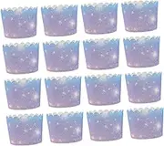 MAGICLULU 100pcs Sky Cupcake Liners Greaseproof Paper Muffin Cups Food Grade for Birthday Wedding Shower Holiday Parties and Celebrations