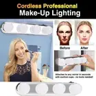 Make Up Mirror Light 4 LED Bulbs Super Bright Battery Powered Wall Mounted
