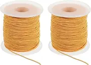 uxcell Elastic String for Bracelet 164 Ft/50 Meter Length 1.2 mm Dia, 2 Roll Sturdy Stretchy String Cord for Jewelry Making Necklace Beading Craft DIY, Orange