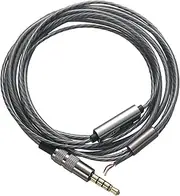 Labymos DIY Earphone Cable with Mic Pure Copper Wire Replacement 3.5mm Male Jack to Bare End Headphone Cable Semi-Finished Headset Cable for Cable Repair