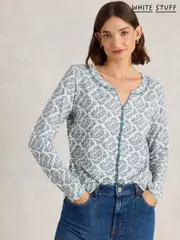 White Stuff Blue Nelly Embroidered Long Sleeve T-Shirt (F13883) | $81