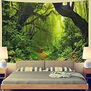 Forest Tapestry Tapestry Rainforest Landscape Tapestry Wall Hanging Tapestrys For Bedroom Living Room (W)200×(H)150CM