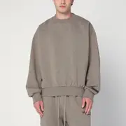 [Fear of God Essentials] Grey fleece cotton sweatshirt with logo S Grey