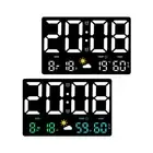 Digital Alarm Clock Weather Clock Dimmable Digital Wall Clock Calendar Clock for