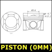 Piston Fits NISSAN ALMERA PRIMERA X-TRAIL P12 T30 2.2 N16 V10 WP12 00032KP