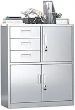 File Cabinet Simple Modern Data Cabinet Office Partition Cabinet Stainless Steel Storage Cabinet File Cabinet Office Furniture Office Drawer