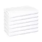 6 Pack of Fitted Bed Sheets, White, 200 Thread Count, Size Options, Color Coded