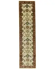3X10 ft Indo-Karajeh Oriental Runner Geometric Tribal Design Hallway Carpet
