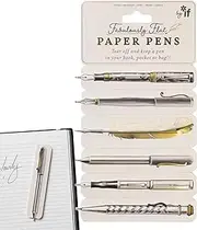 Bookmark Pen Flat,Bookmark Flat Writing Pen,Flat Paper Pen Black Ink Bookmark Taking Notes Pocket Size Home School Funny Pencil Stationery for Friends