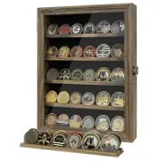 Military Challenge Coin Display Case Holder with HD Toughened Glass and Wall ...